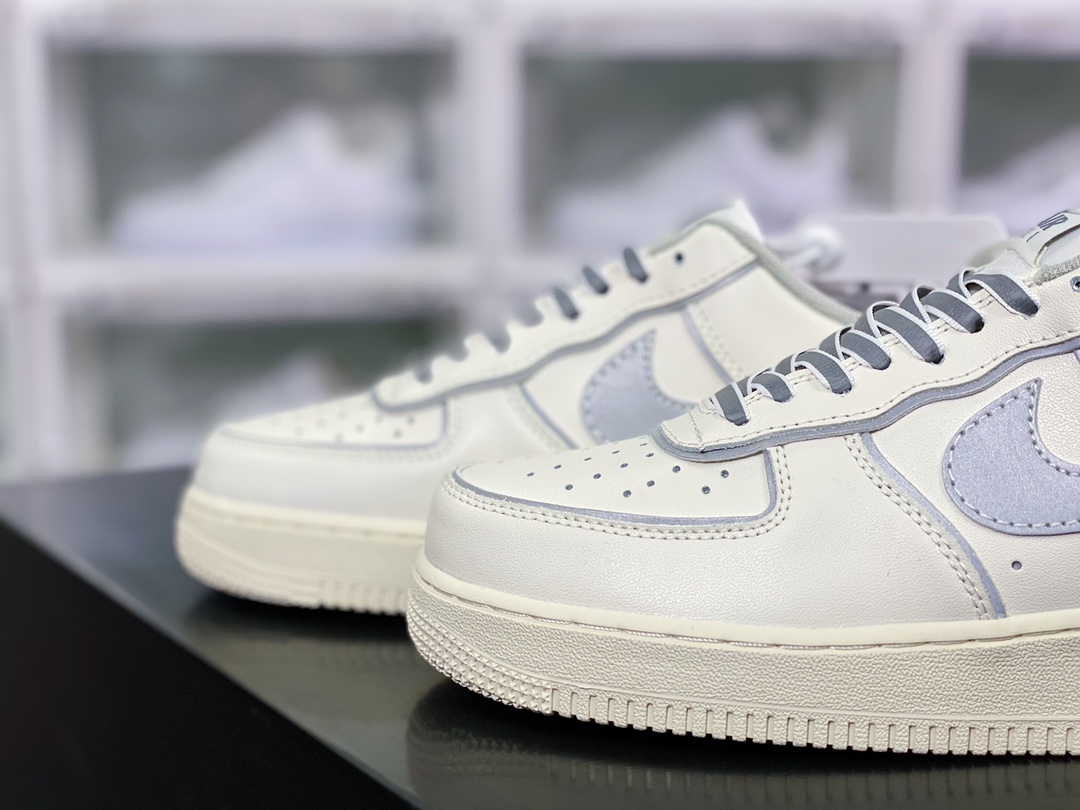 220 Air Force 1 '07 Low Leather”White/Sliver 3M”空军一号BQ8228-366