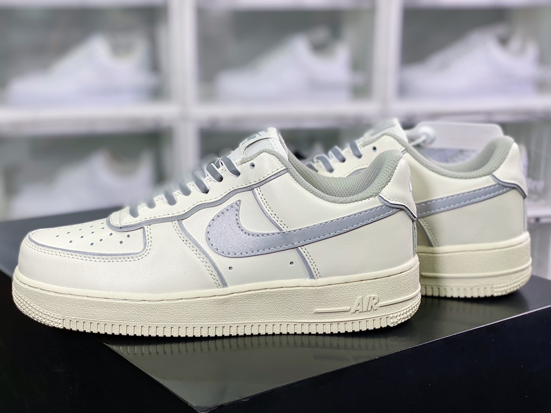 220 Air Force 1 '07 Low Leather”White/Sliver 3M”空军一号BQ8228-366