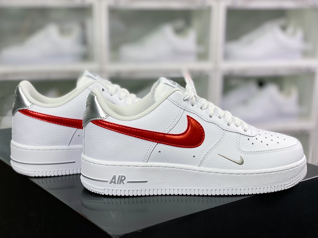 200 Air Force 1’07 Low”White/Red/Space Silver”空军一号“皮革白红太空银小钩”FD0654-100