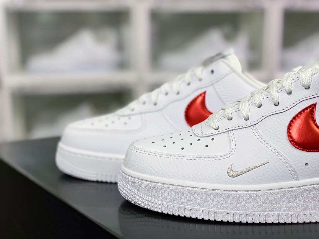 200 Air Force 1’07 Low”White/Red/Space Silver”空军一号“皮革白红太空银小钩”FD0654-100