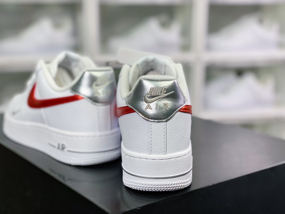 200 Air Force 1’07 Low”White/Red/Space Silver”空军一号“皮革白红太空银小钩”FD0654-100