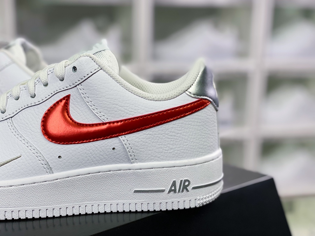 200 Air Force 1’07 Low”White/Red/Space Silver”空军一号“皮革白红太空银小钩”FD0654-100