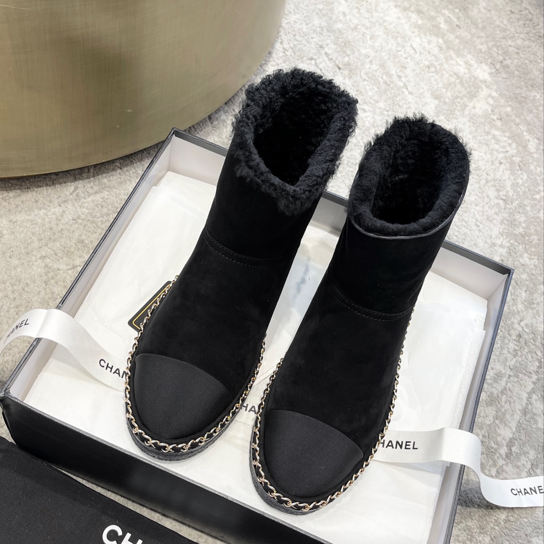 CHANEL 가을/겨울 여성 부츠 슬립온 스트레이트 부츠 라이더 부츠 이탈리아산 천연가죽 아웃솔