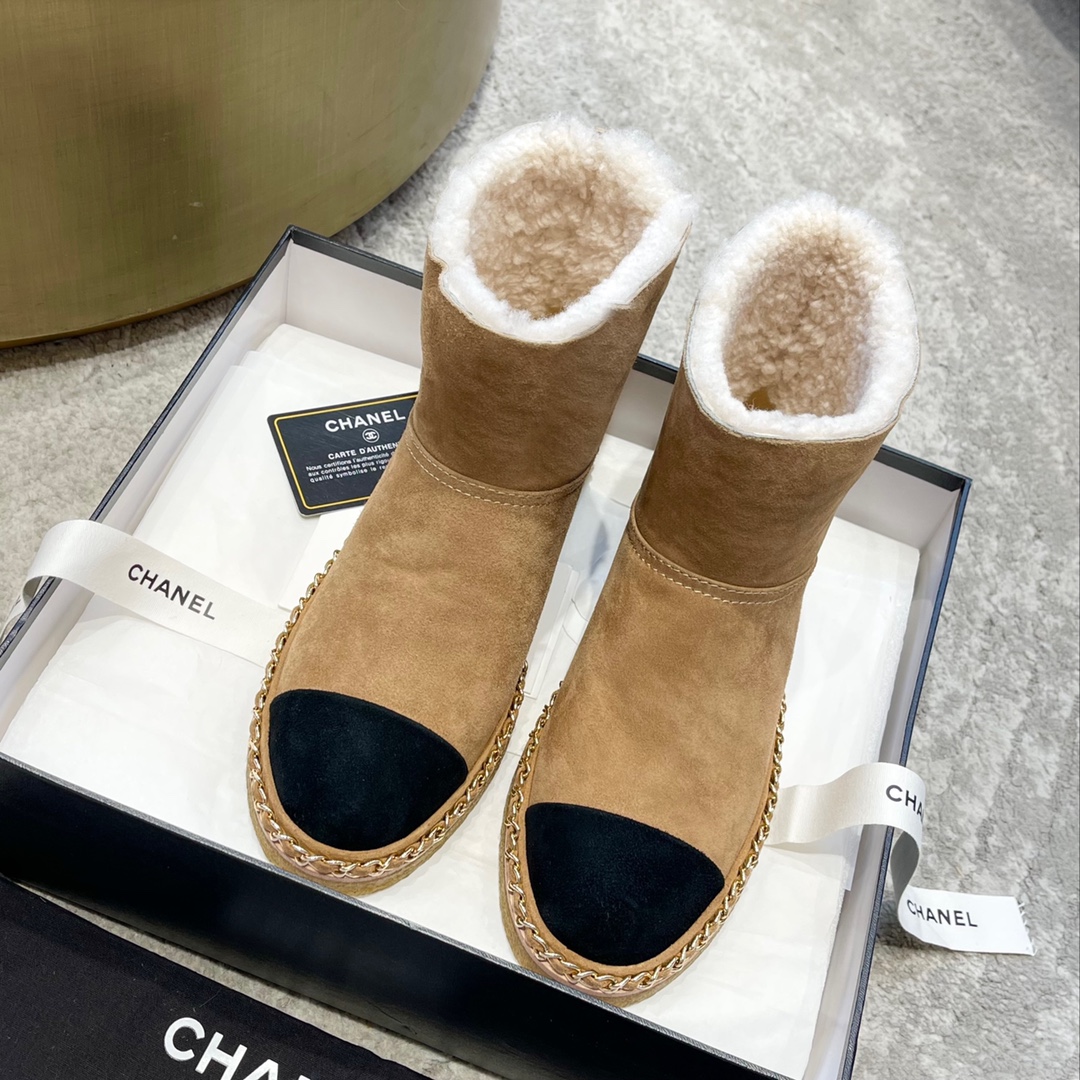 CHANEL 가을/겨울 여성 부츠 슬립온 스트레이트 부츠 라이더 부츠 이탈리아산 천연가죽 아웃솔