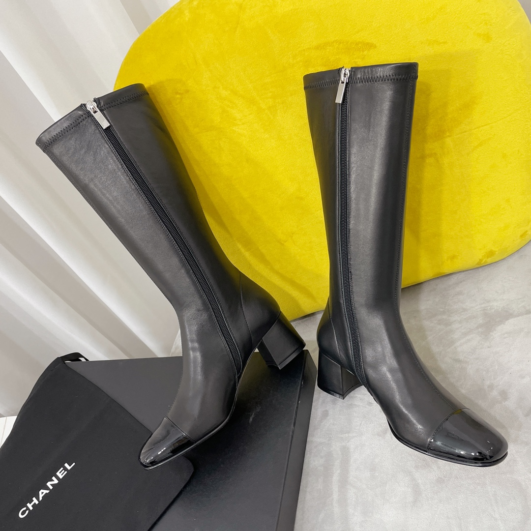 Elegant Chanel Sling-back Leather Boots - Slimming Design, Ultimate Comfort 5 i1666354280 4549 3