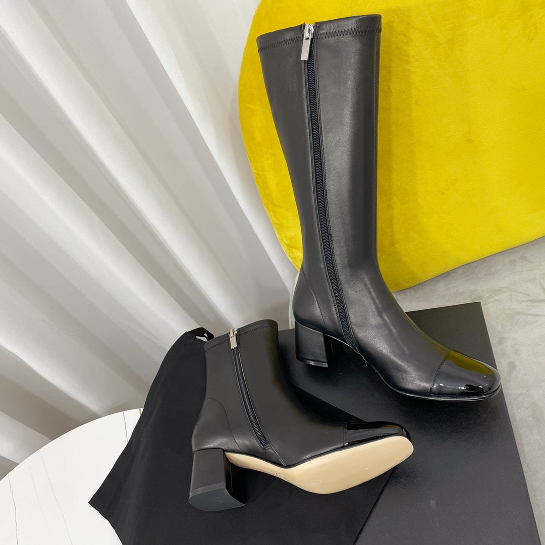 Elegant Chanel Sling-back Leather Boots - Slimming Design, Ultimate Comfort 4 i1666354280 5320 2