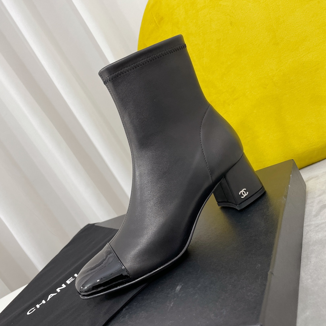 Elegant Chanel Sling-back Leather Boots - Slimming Design, Ultimate Comfort 8 i1666354280 699 6