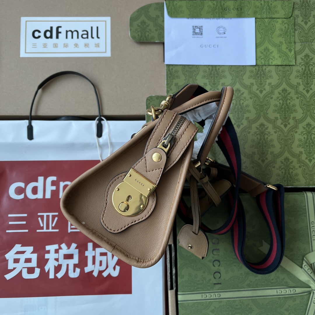 Gucci Diana Beige leather with Web stripe shoulder everyday
