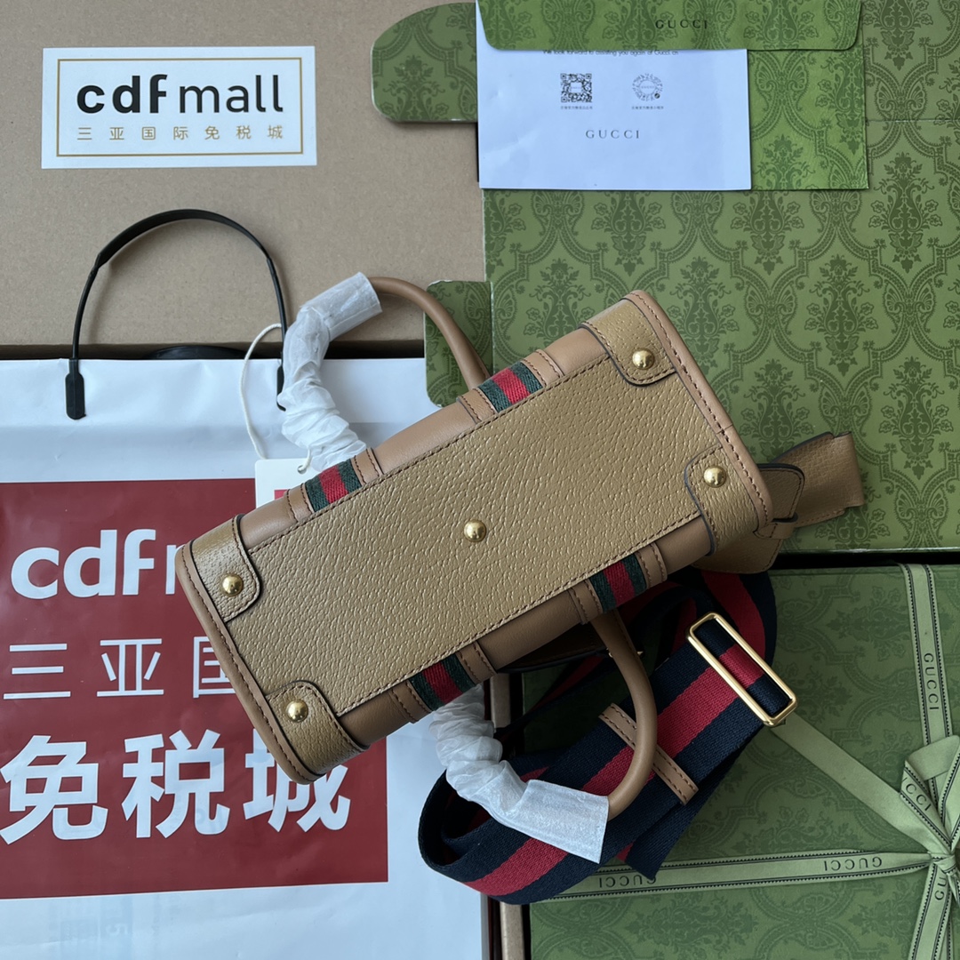 Gucci Diana Beige leather with Web stripe shoulder everyday