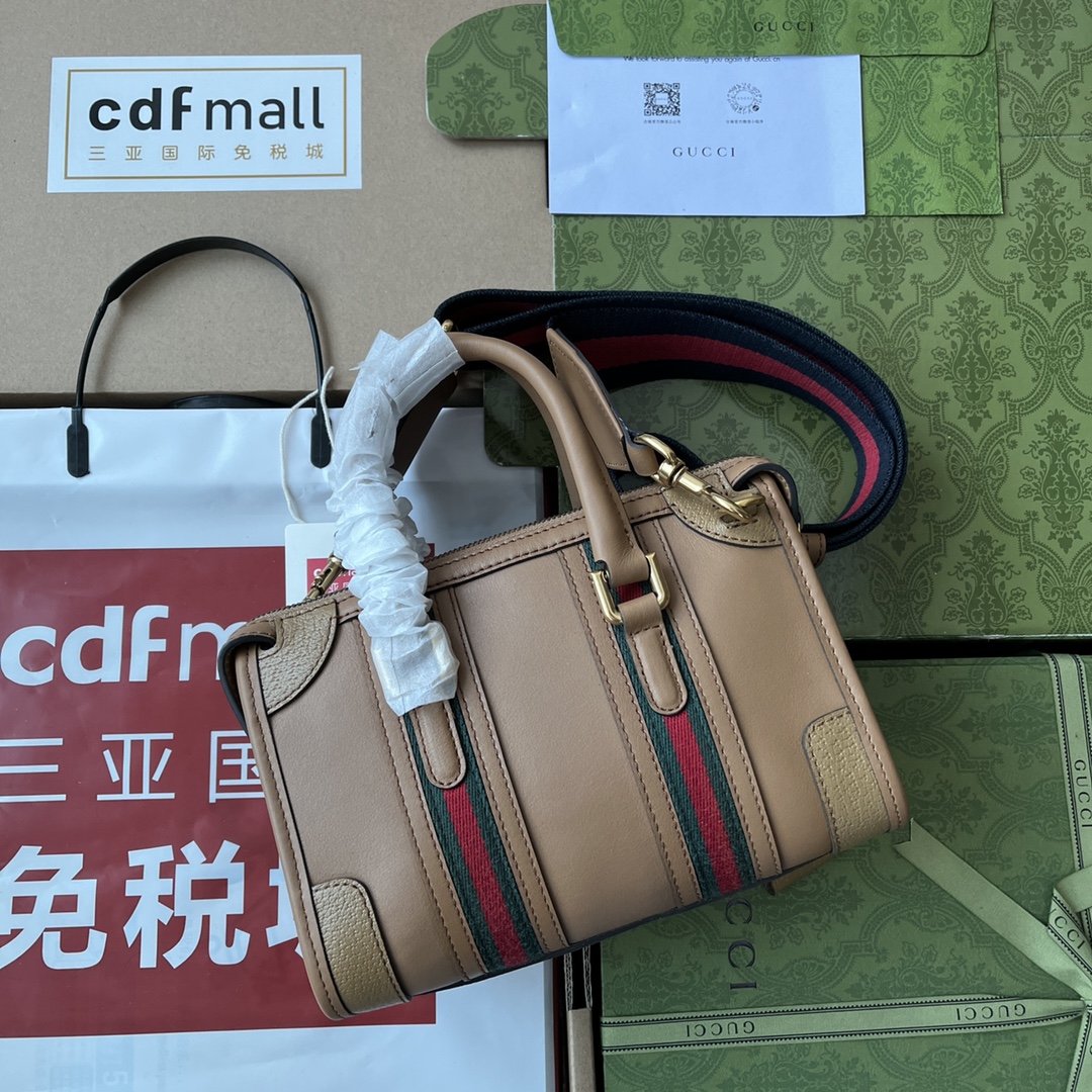 Gucci Diana Beige leather with Web stripe shoulder everyday