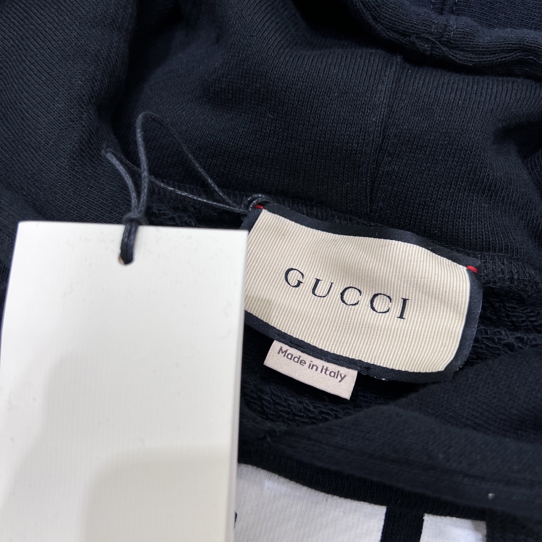 GUCCI/古驰 100周年限定拼接连帽卫衣