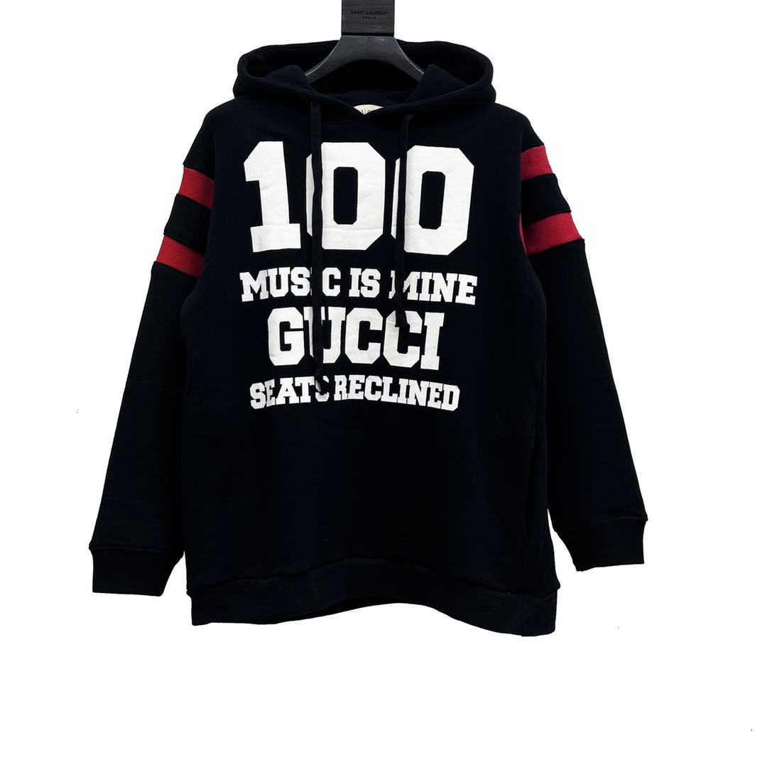 GUCCI/古驰 100周年限定拼接连帽卫衣