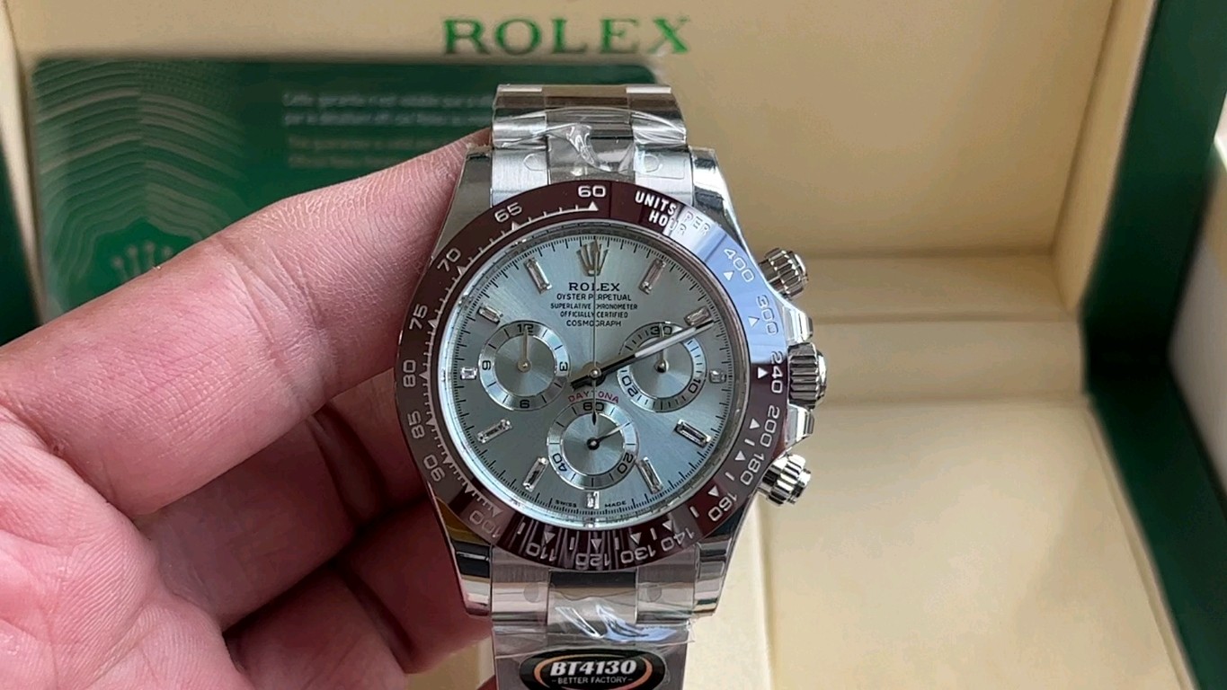 Rolex Daytona 7 stelle
 Orologio da Polso Blu Platino Bianco Splicing Cinturino in acciaio inossidabile