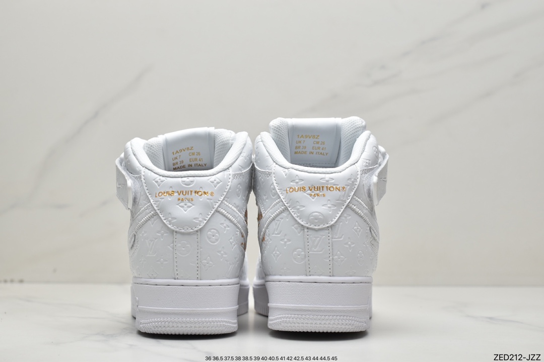 Louis Vuitton Louis Vuitton joint creative custom LV x Nike Air Force 1 Mid LV printing 1A9V8Z