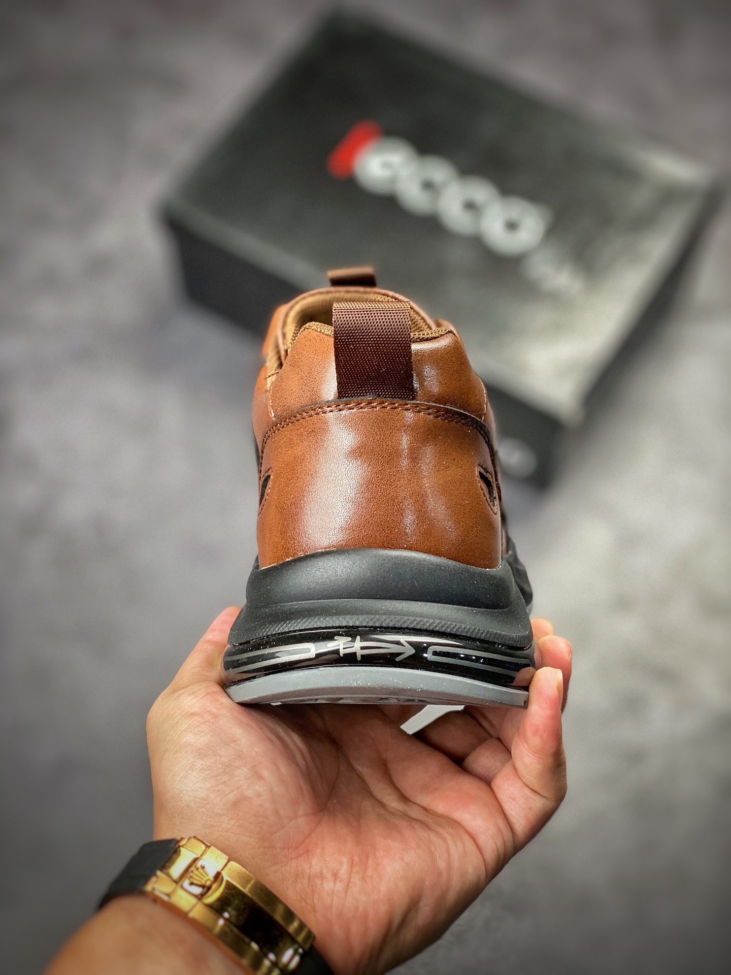 ECCO Aibu Huang Jingyu same casual leather shoes