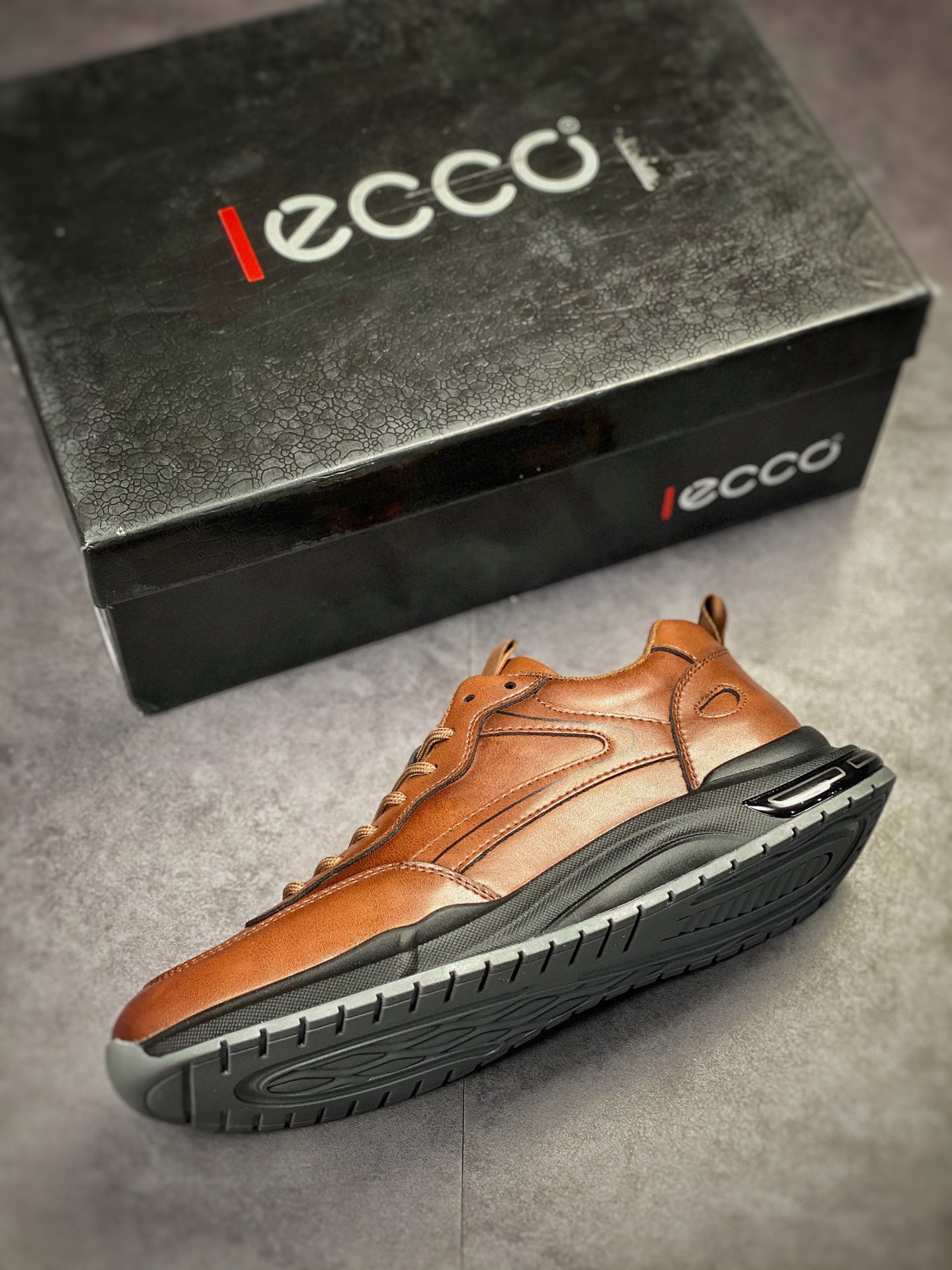 ECCO Aibu Huang Jingyu same casual leather shoes