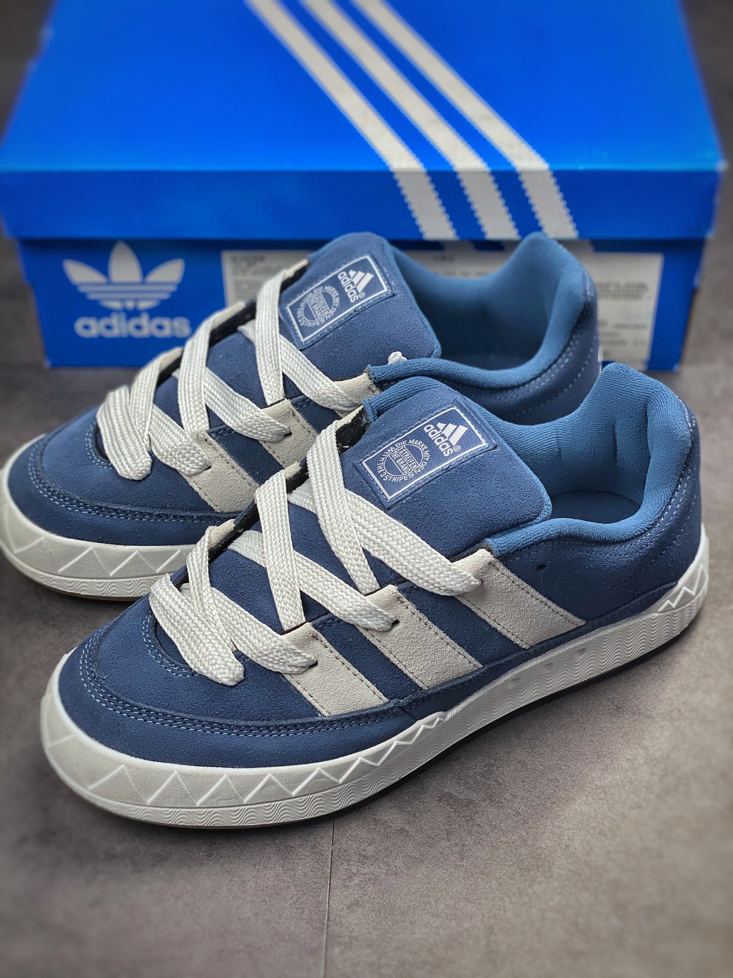 Adidas Adimatic series light gray blue retro classic shark bread shoes GY2088