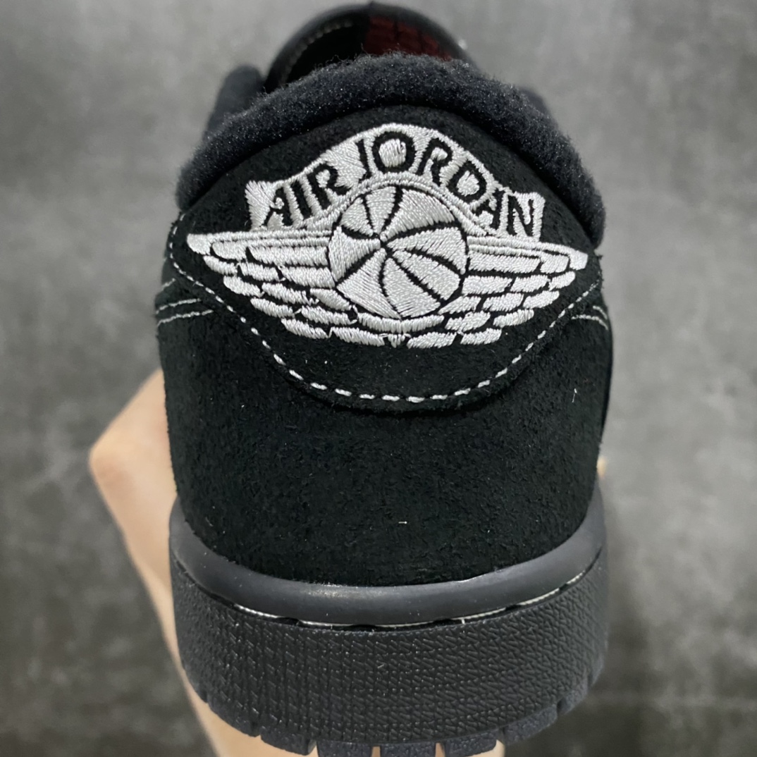 图片[6]-X版纯原Air Jordan AJ1黑色倒钩 货号：DM7866-001 原盒原配件 正确针车效果 原装皮料 刺绣饱满 工厂为抢占市场提前出货 品质不作评价，自己看实拍 因为正品还没有发售 发售后会对比最好的版本主推 尺码：36-47.5-选品中心