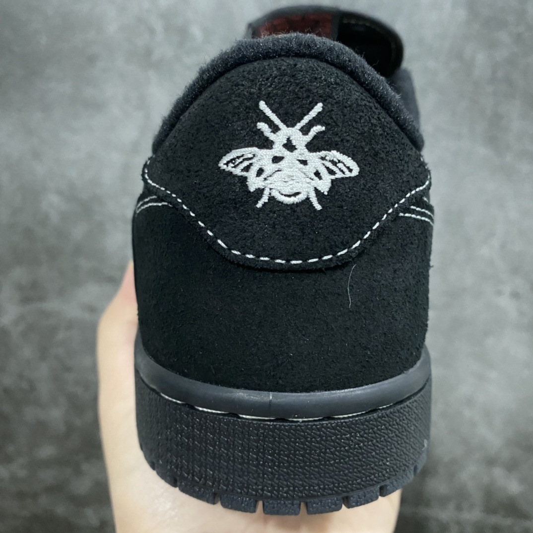 图片[5]-X版纯原Air Jordan AJ1黑色倒钩 货号：DM7866-001 原盒原配件 正确针车效果 原装皮料 刺绣饱满 工厂为抢占市场提前出货 品质不作评价，自己看实拍 因为正品还没有发售 发售后会对比最好的版本主推 尺码：36-47.5-选品中心