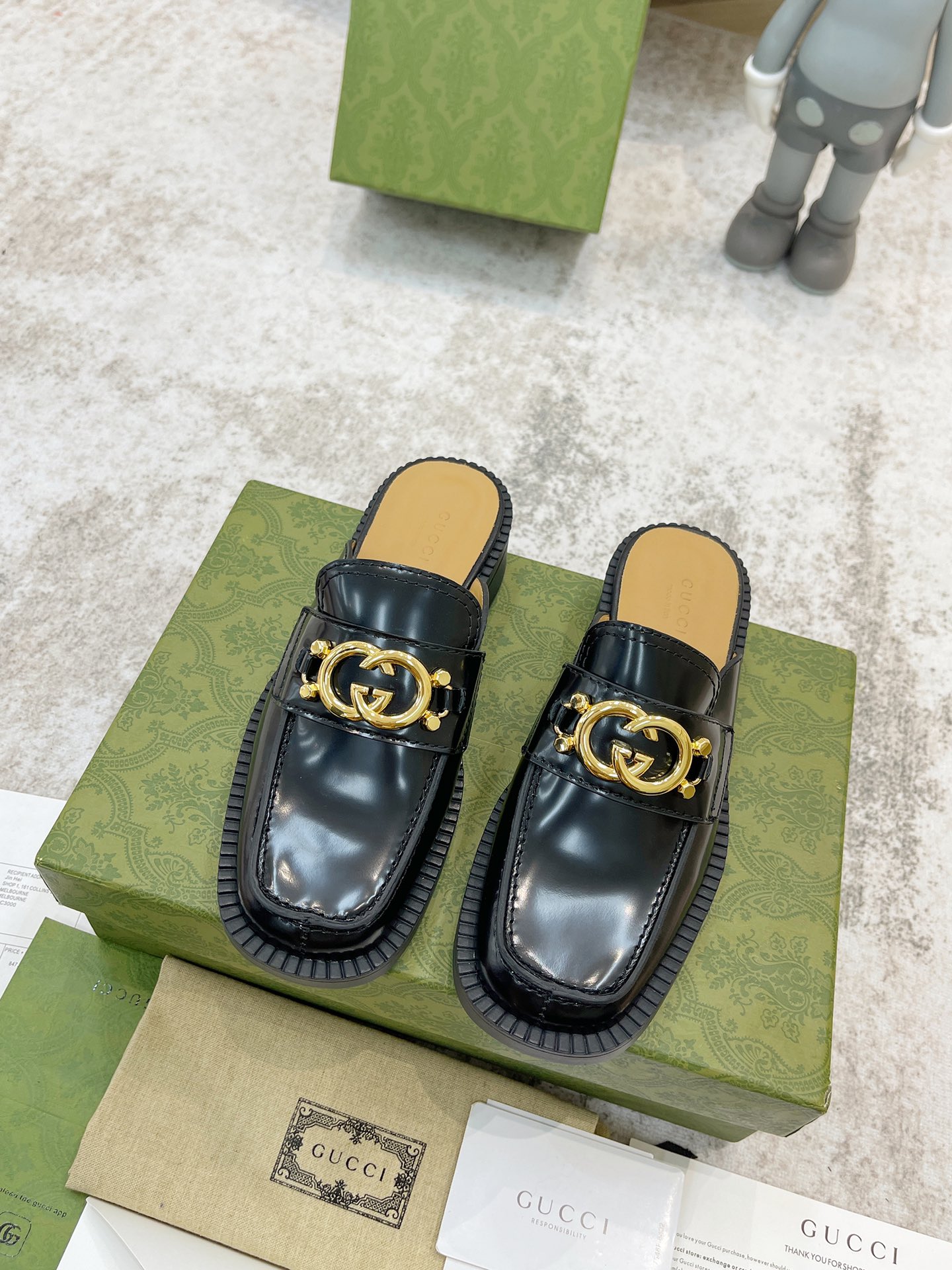 Gucci Buty Mokasyny Kobiety Skóra krowia Kolekcja jesienna/zima