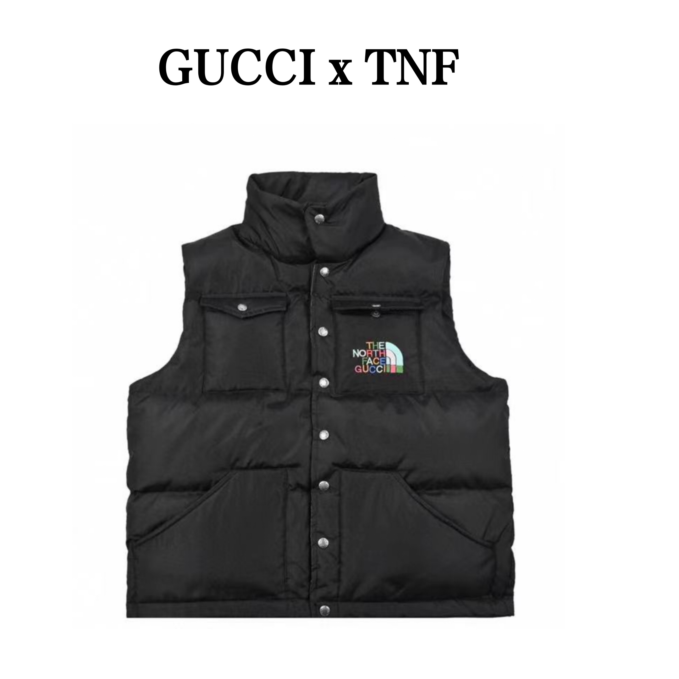 THE NORTH FACE x GUCCI 北面古驰联名款立领羽绒马甲