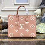 Louis Vuitton LV Onthego Tote Bags Beige Black Brown Grey White Yellow Cowhide M45595