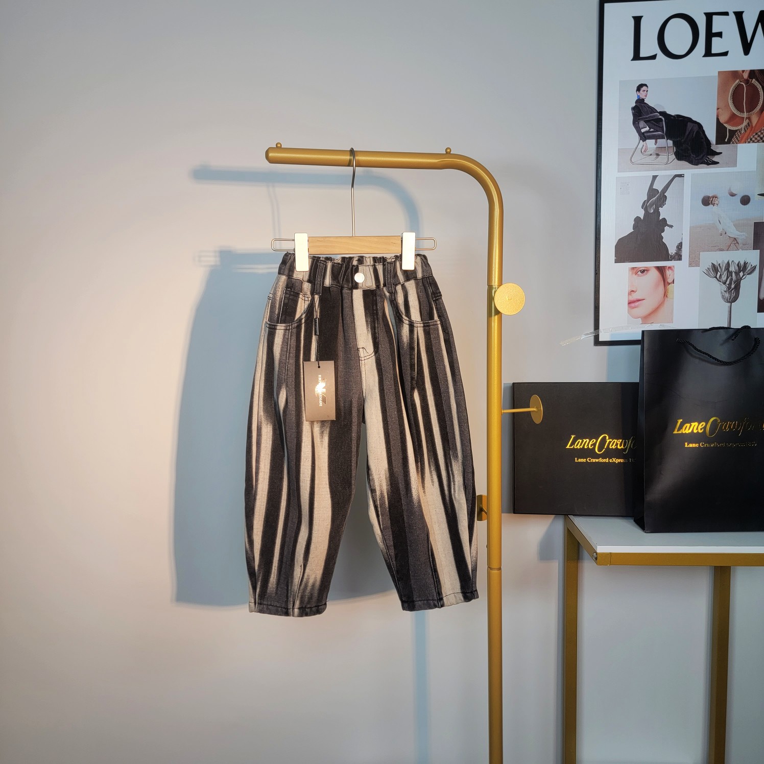 2022 Armani Amani Kids Jeans: High-End Velvet Pants with Matching Handbags. - 图片 1