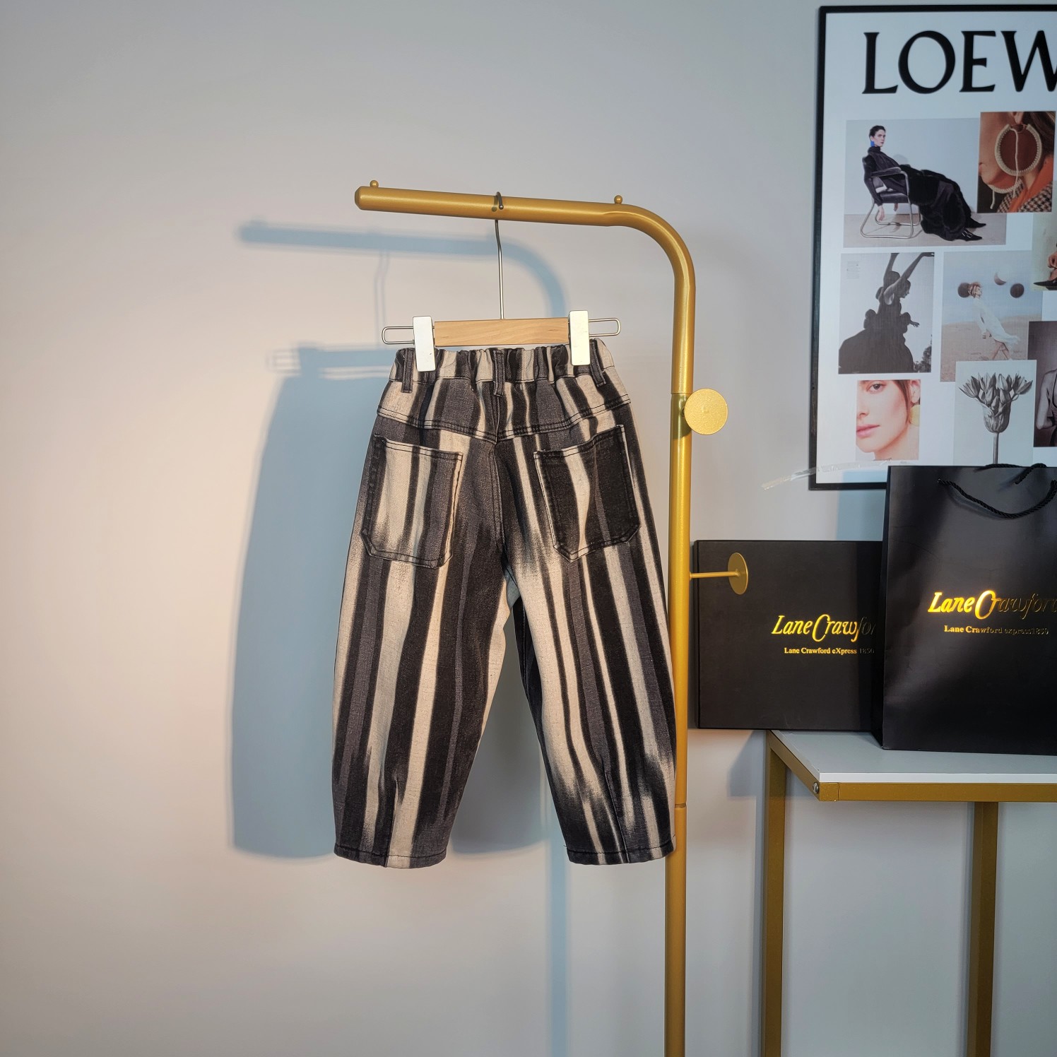 2022 Armani Amani Kids Jeans: High-End Velvet Pants with Matching Handbags. - 图片 2