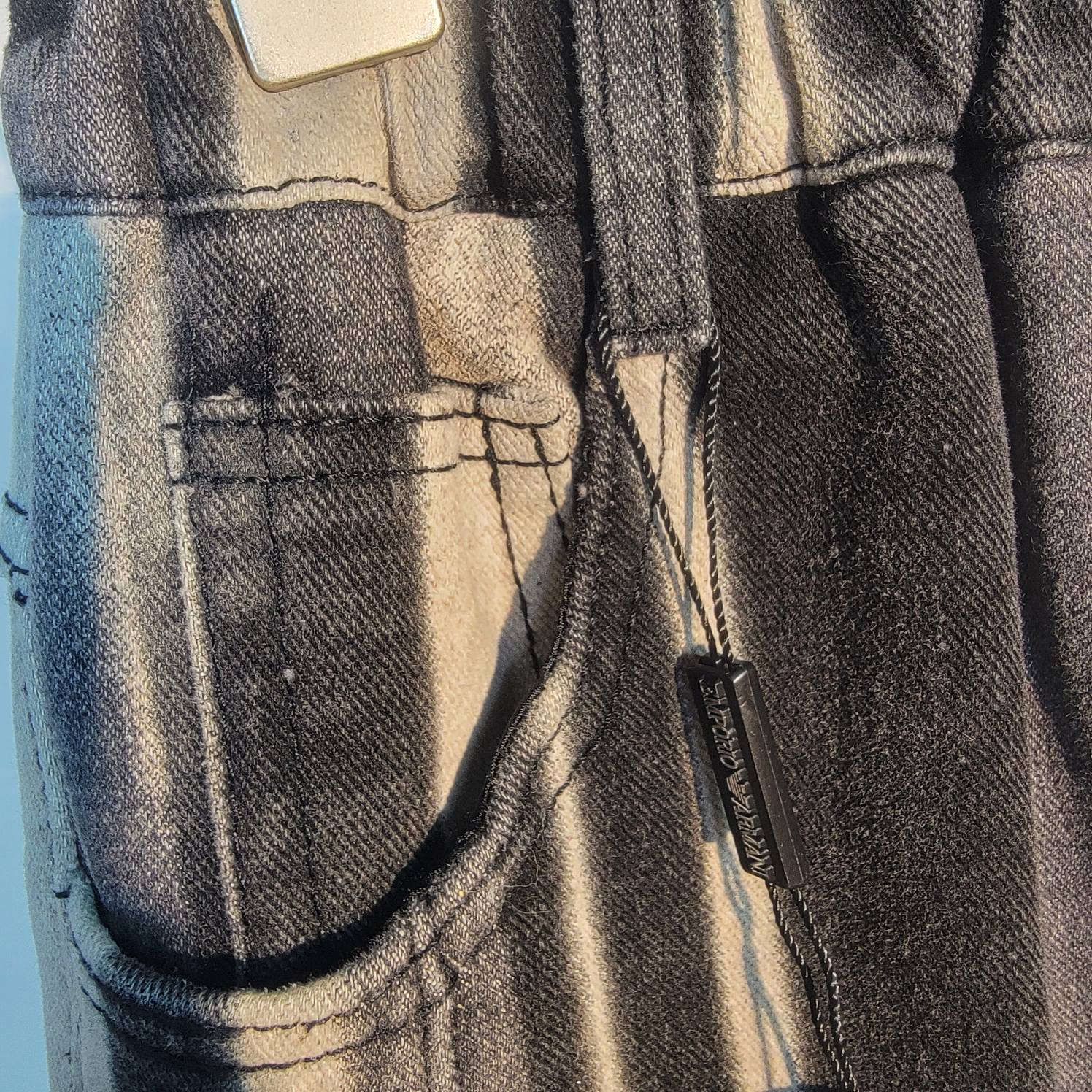 2022 Armani Amani Kids Jeans: High-End Velvet Pants with Matching Handbags. - 图片 5