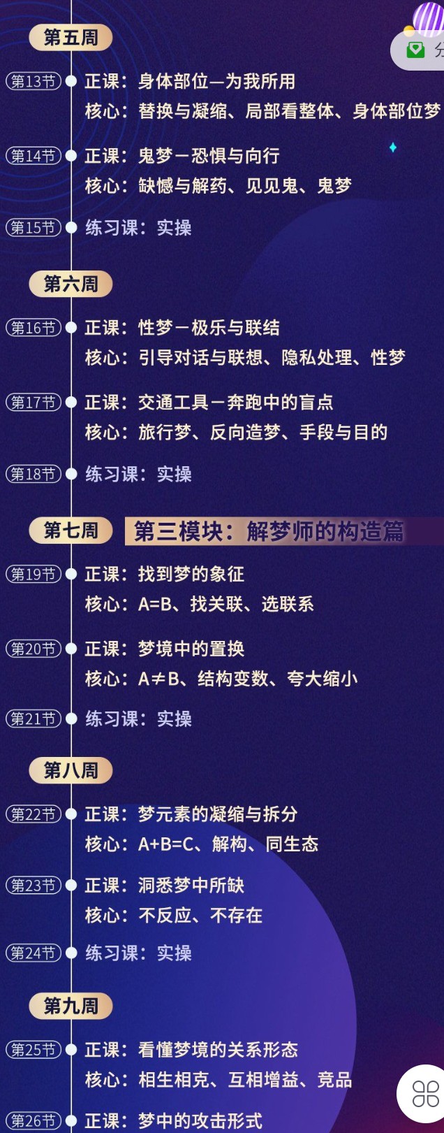 【99[红包]·S1871解梦执导班-90天带你成为解梦师】