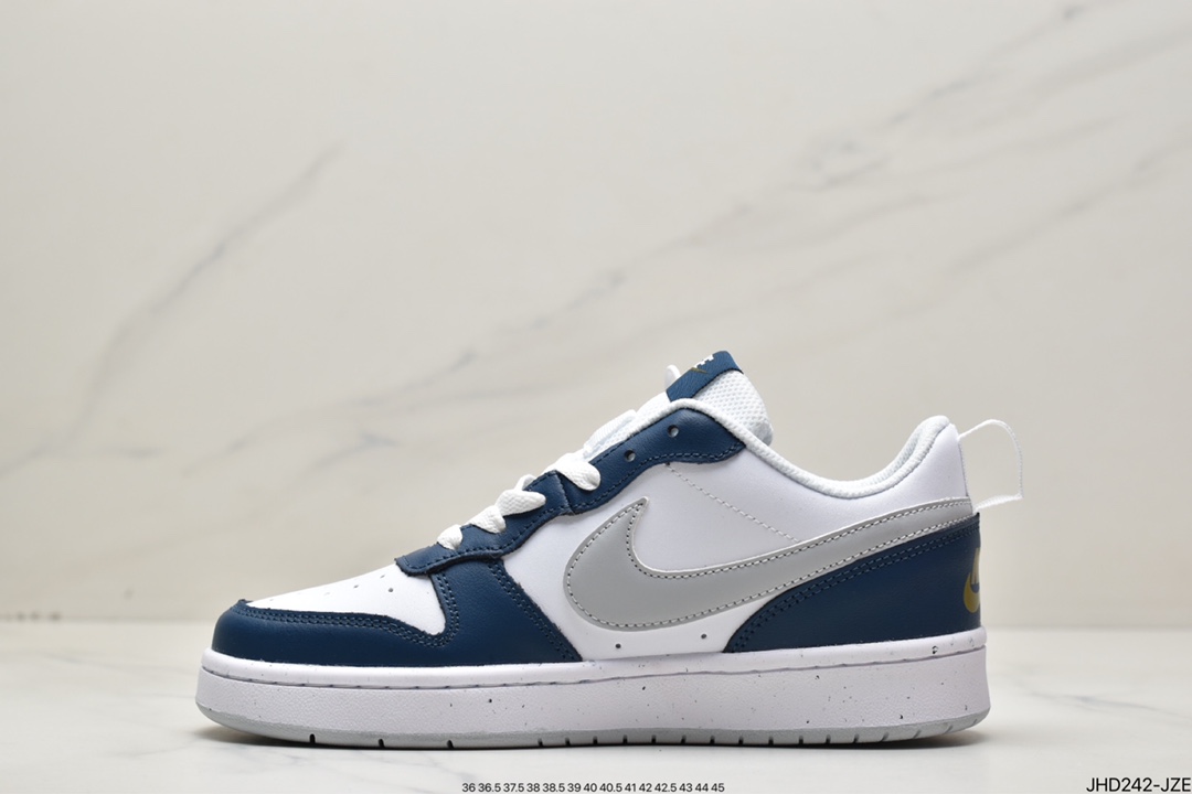 190 NK Court Borough Low 2学院系列休闲运动皮革板鞋 BQ5448-121