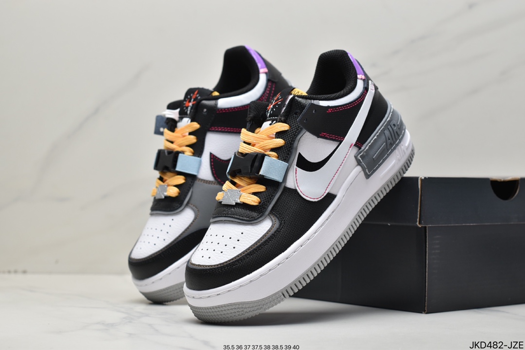 160  Nike Air Force 1 Shadow Rtl 空军一号轻量增高低帮百搭板鞋 DC2542-001