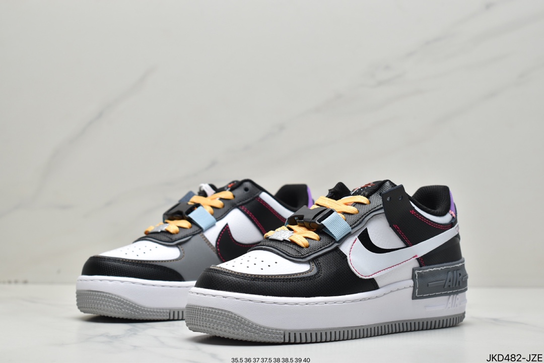 160  Nike Air Force 1 Shadow Rtl 空军一号轻量增高低帮百搭板鞋 DC2542-001