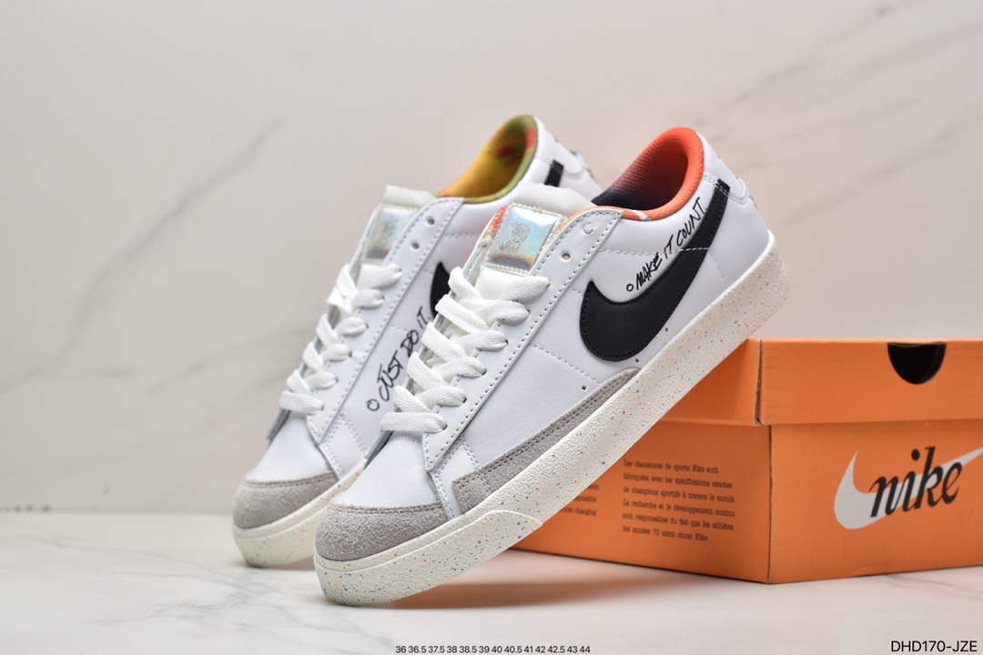 90 耐克Nike Blazer Low '1977 Vintage”White/Light Blue/Grey”经典开拓者板鞋DJ4279-101