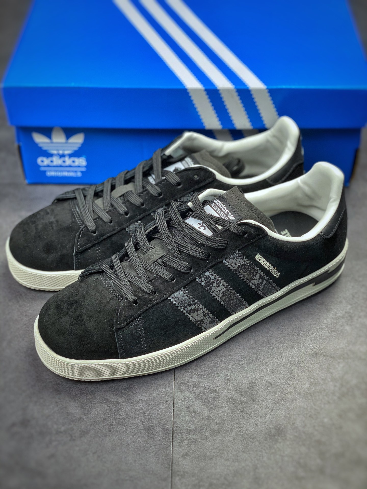 INV x NBHD x Adidas Campus Black and Silver Snake Tripartite Joint GW8852