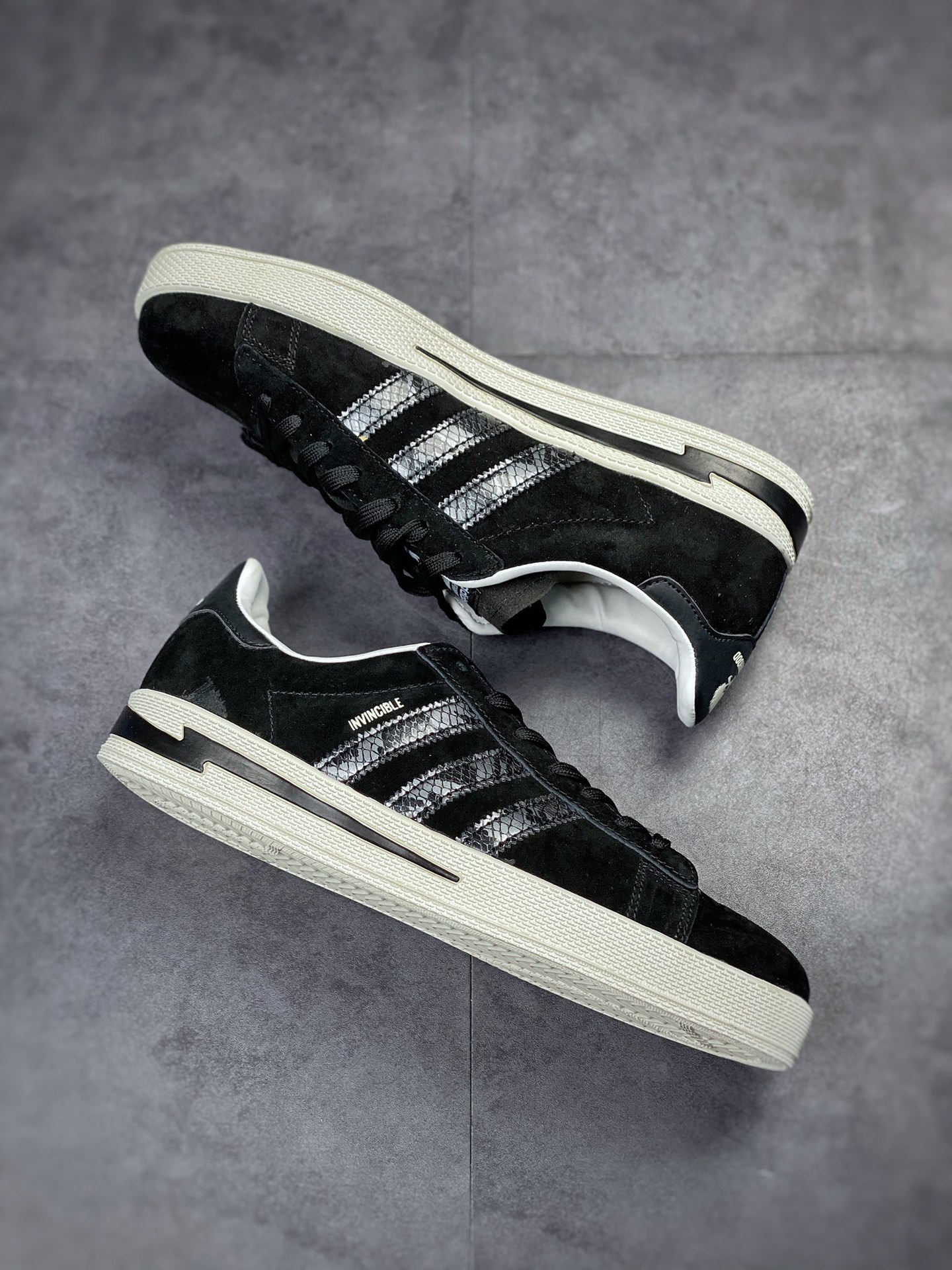 INV x NBHD x Adidas Campus Black and Silver Snake Tripartite Joint GW8852