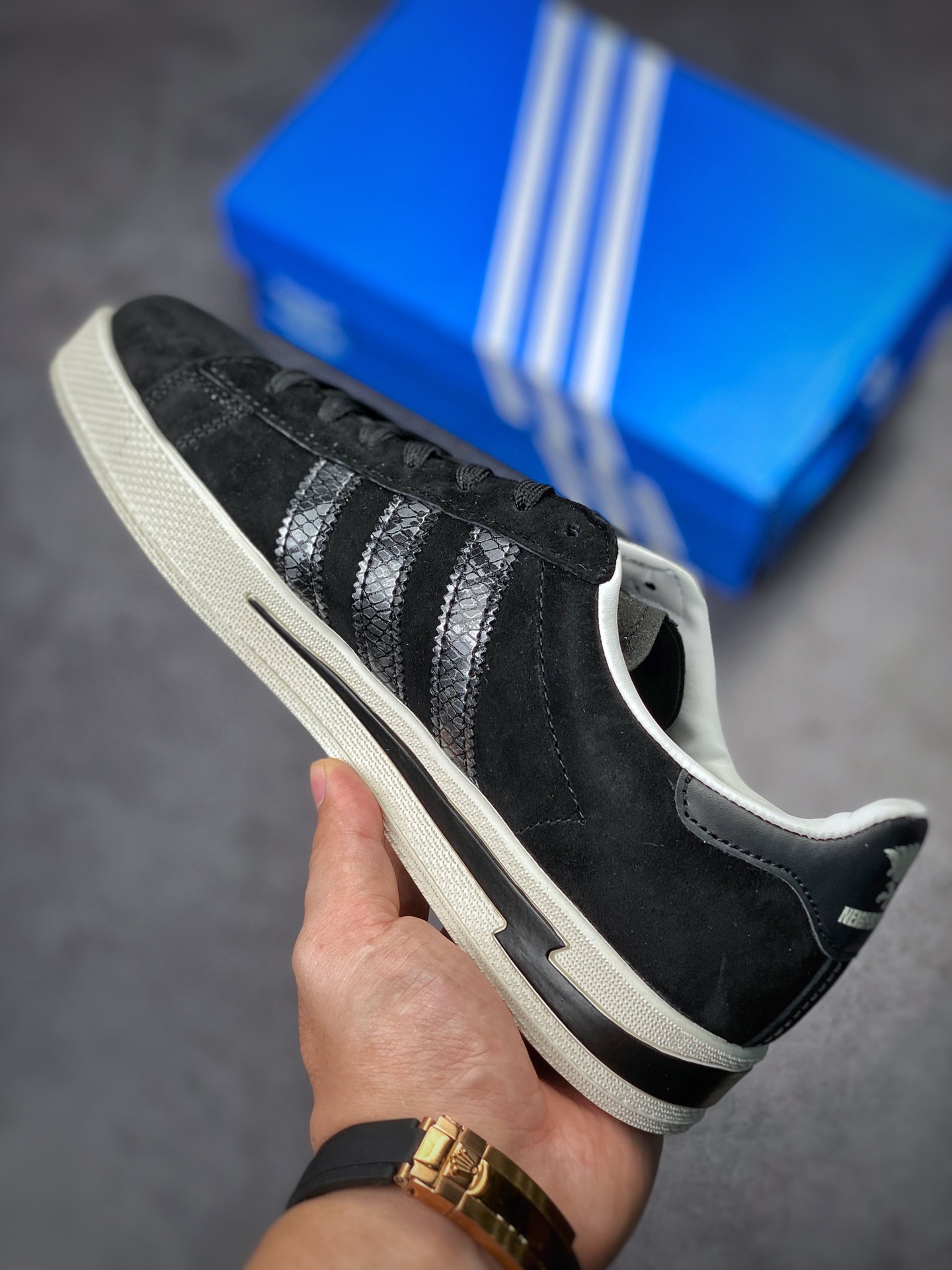 INV x NBHD x Adidas Campus Black and Silver Snake Tripartite Joint GW8852