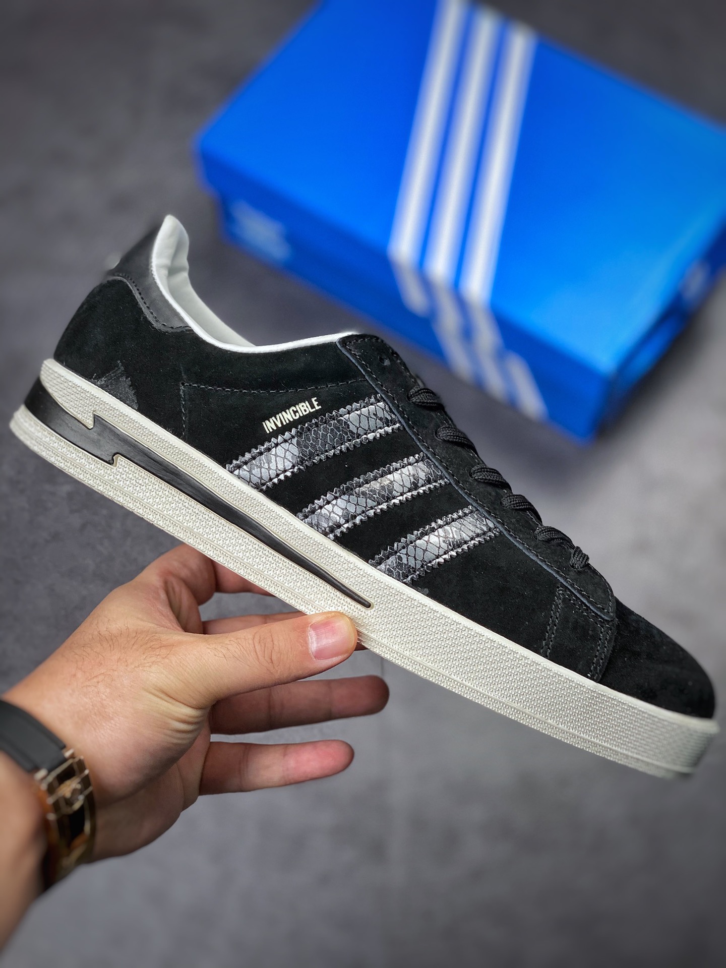 INV x NBHD x Adidas Campus Black and Silver Snake Tripartite Joint GW8852