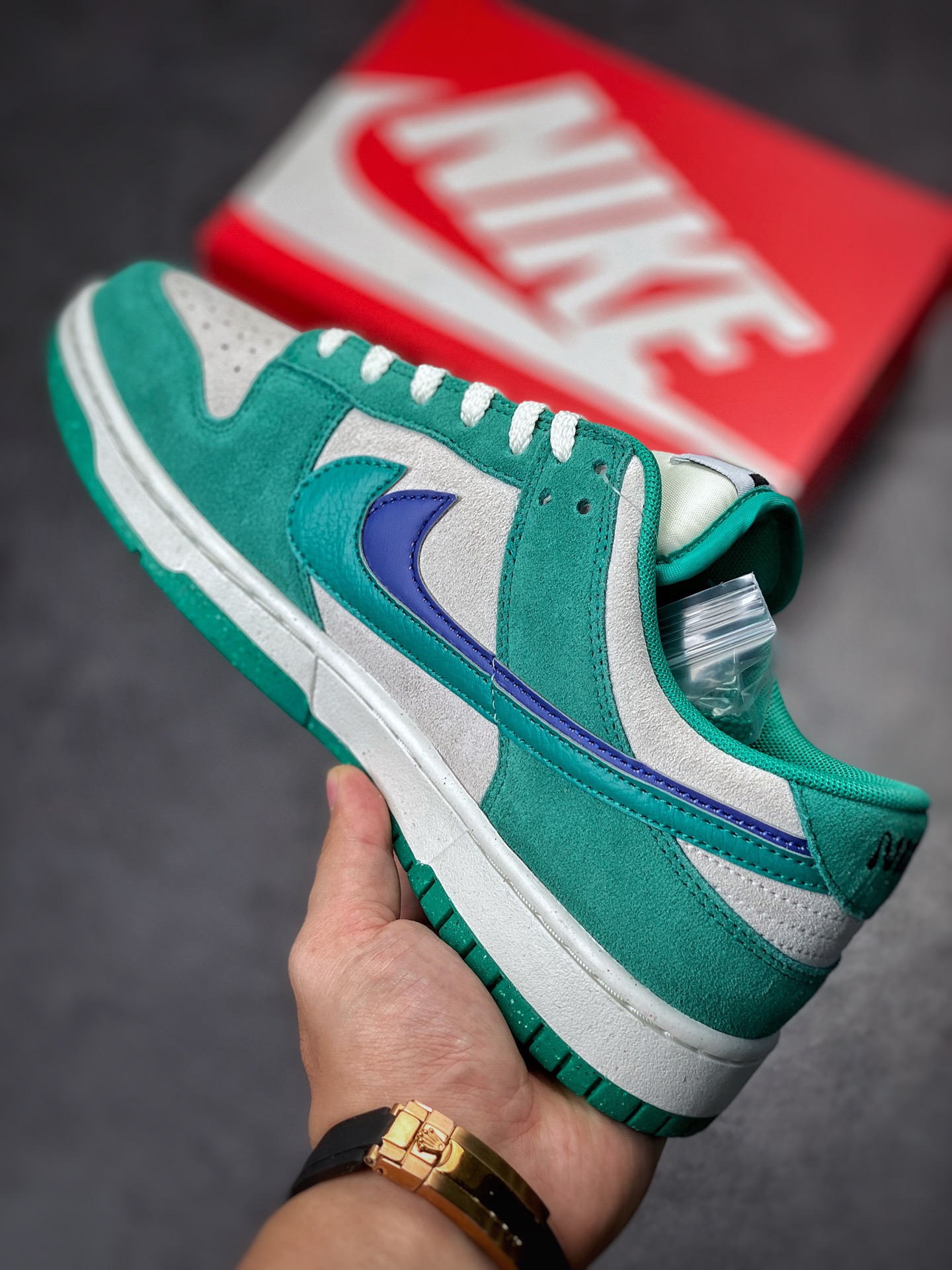 280 Nike SB Dunk Low ”85 Green Blue” 麂皮帆白绿蓝双钩 DO9457-101
