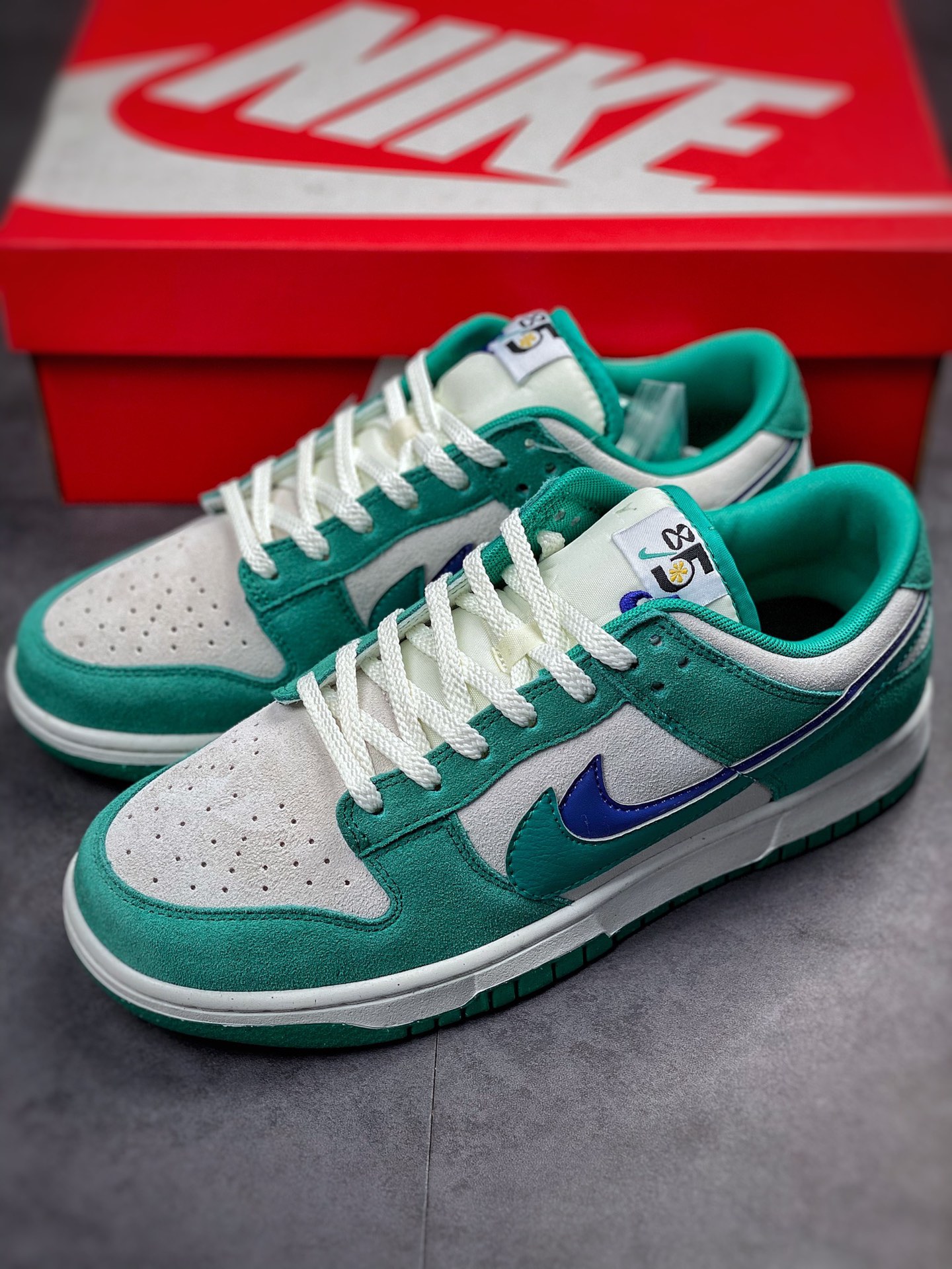280 Nike SB Dunk Low ”85 Green Blue” 麂皮帆白绿蓝双钩 DO9457-101