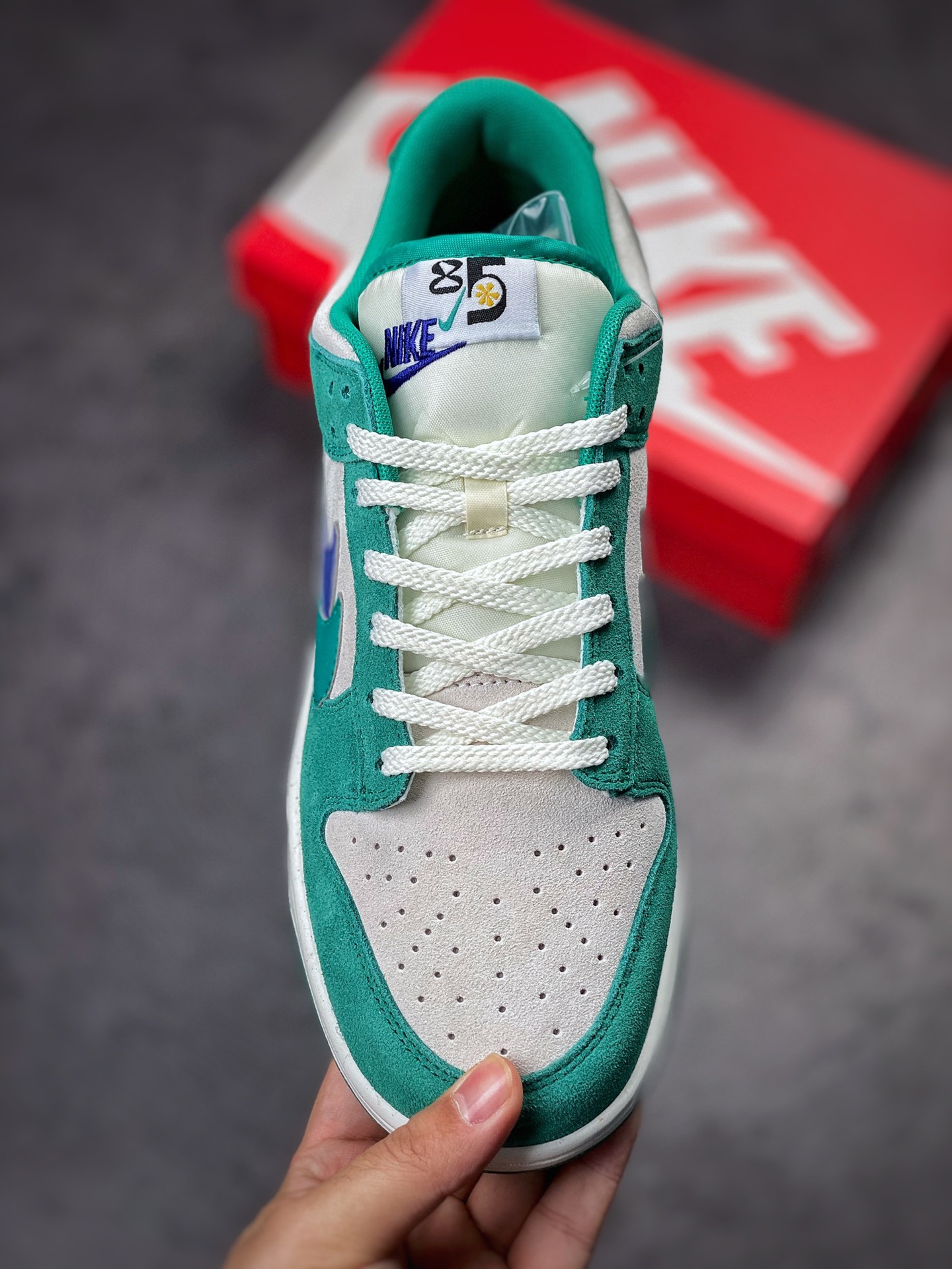 280 Nike SB Dunk Low ”85 Green Blue” 麂皮帆白绿蓝双钩 DO9457-101