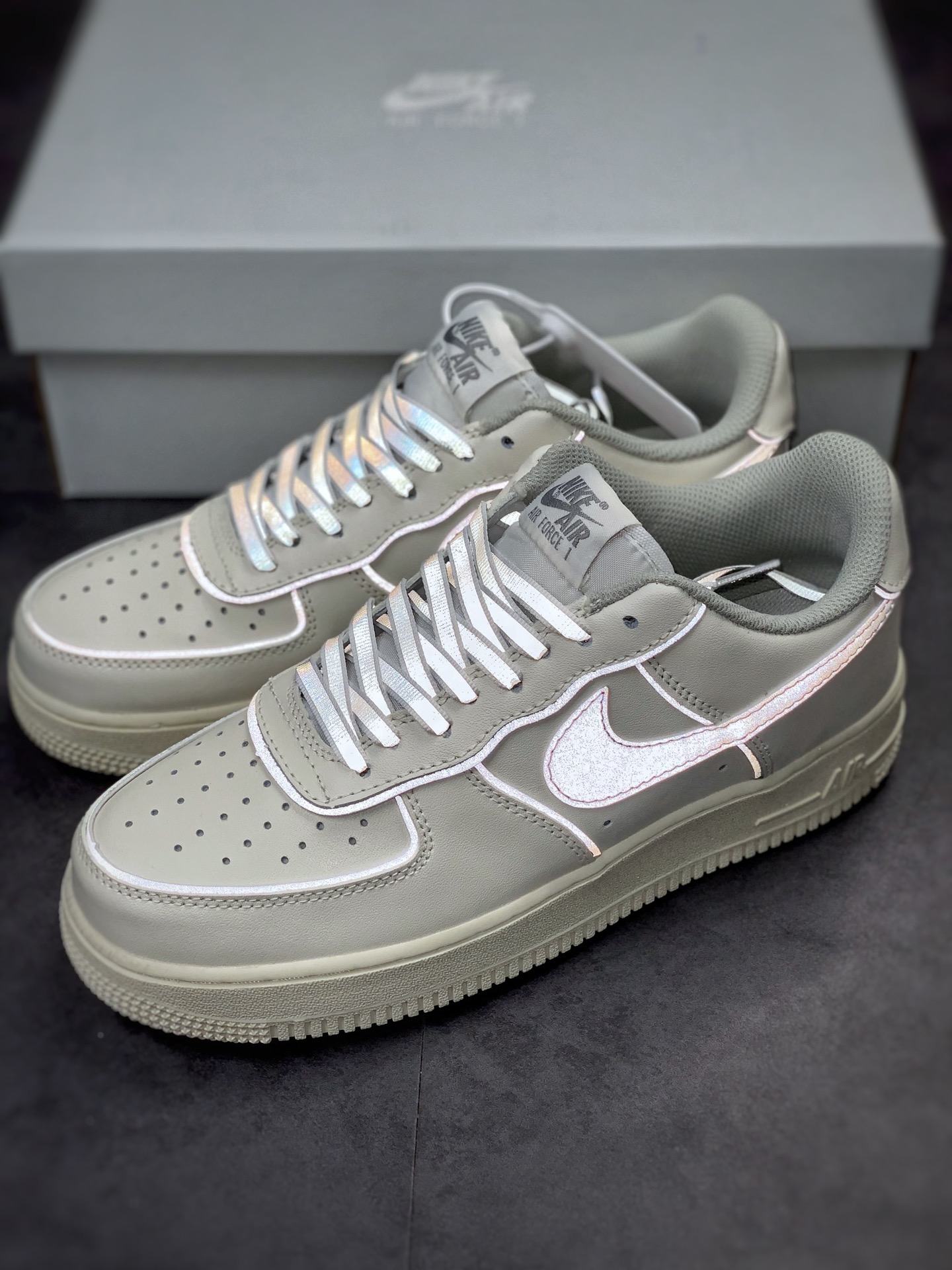 210 Nike Air Force 1 Low 07 白灰3M BQ8228-366