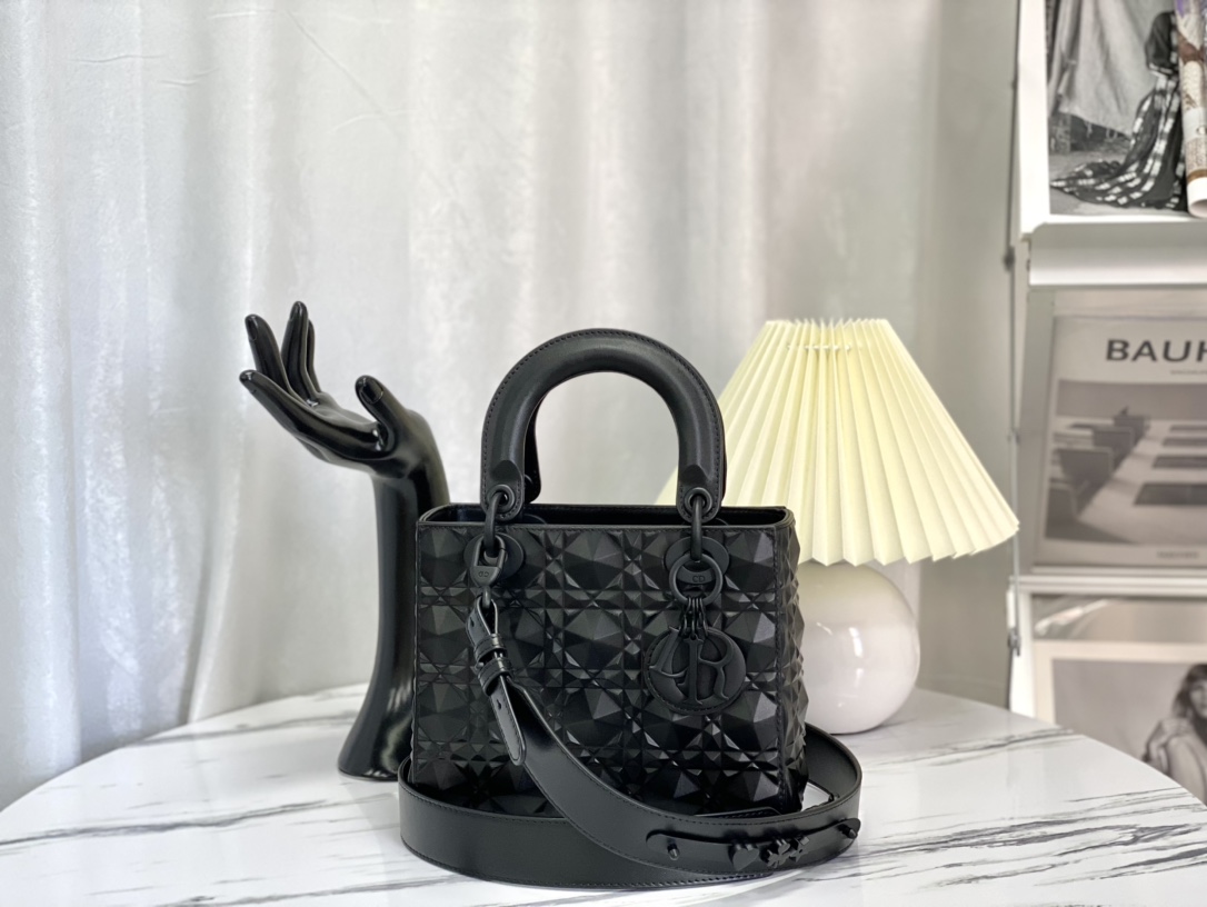 Dior Bags Handbags Black Printing Cowhide