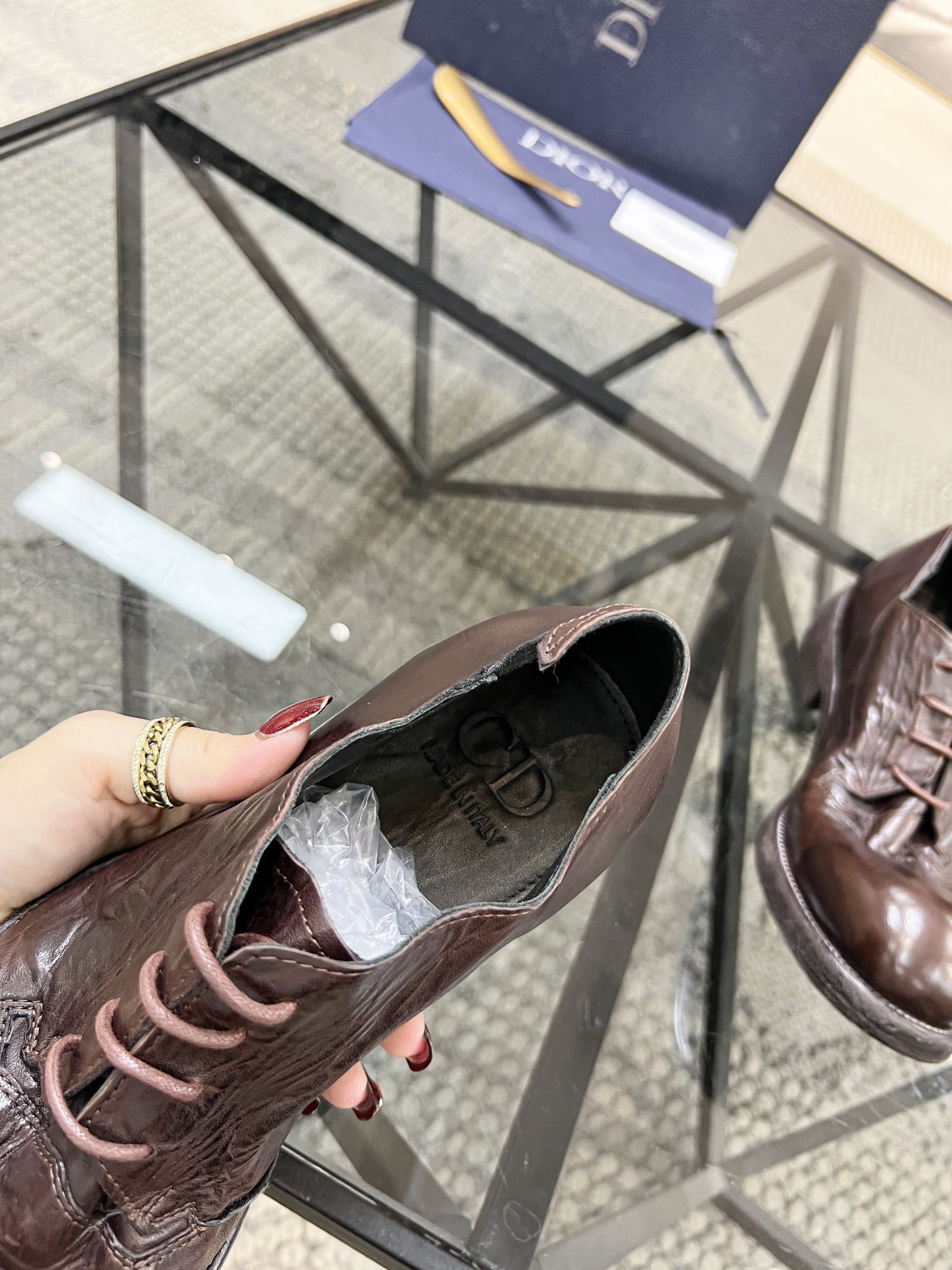 B顶级代购迪炸街男神休闲系列皮鞋专柜