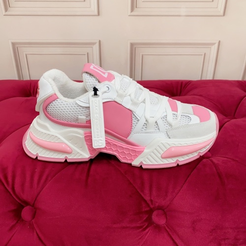 Dolce & Gabbana Women's White & Pink Lace-Up Sneakers - Size 35-45 1 Dolce & Gabbana Women's White & Pink Lace-Up Sneakers - Size 35-45