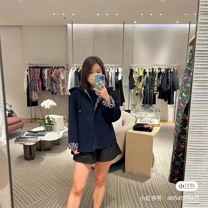 2022Dior 22FW经典老花双面穿羊绒外套毛衣