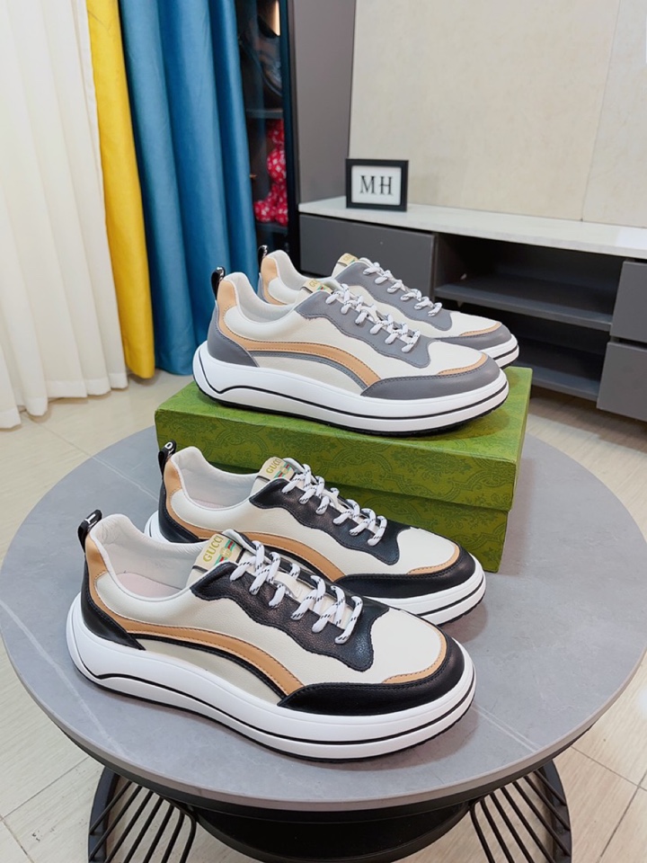 J0 Gucci  古奇 男鞋高端品牌，最新時尚休闲男鞋，潮流百搭之款，轻松运动风，鞋面意大利进口头层牛皮 真皮内里 加超精细做工。原版个性时尚橡胶耐磨大底，上脚轻巧舒适，码数38-44