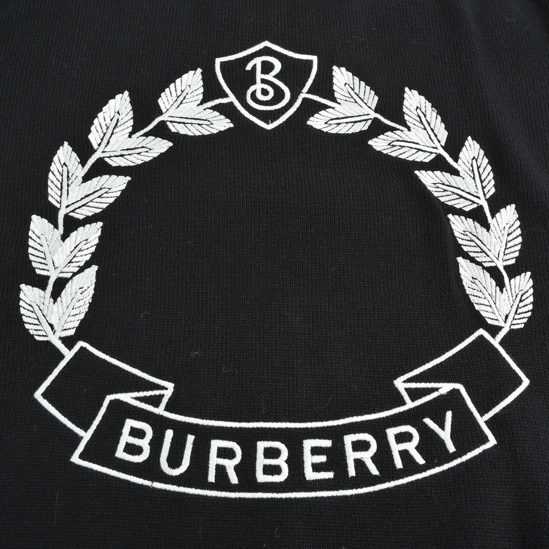 Burberry巴宝莉 22Fw 刺绣树叶纹章毛衣