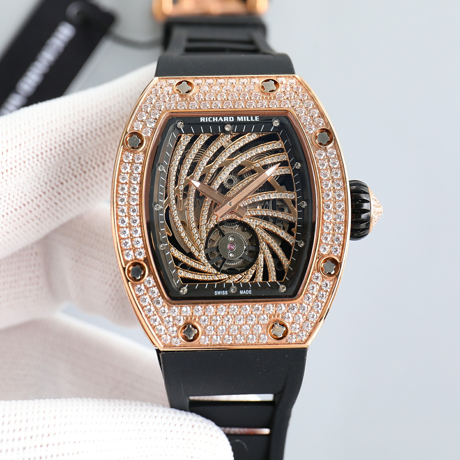 Richard Mille RM51-02Wømen’s Series: 43mm*36mm Automatic Mechanical Watch with Guacamole Strap