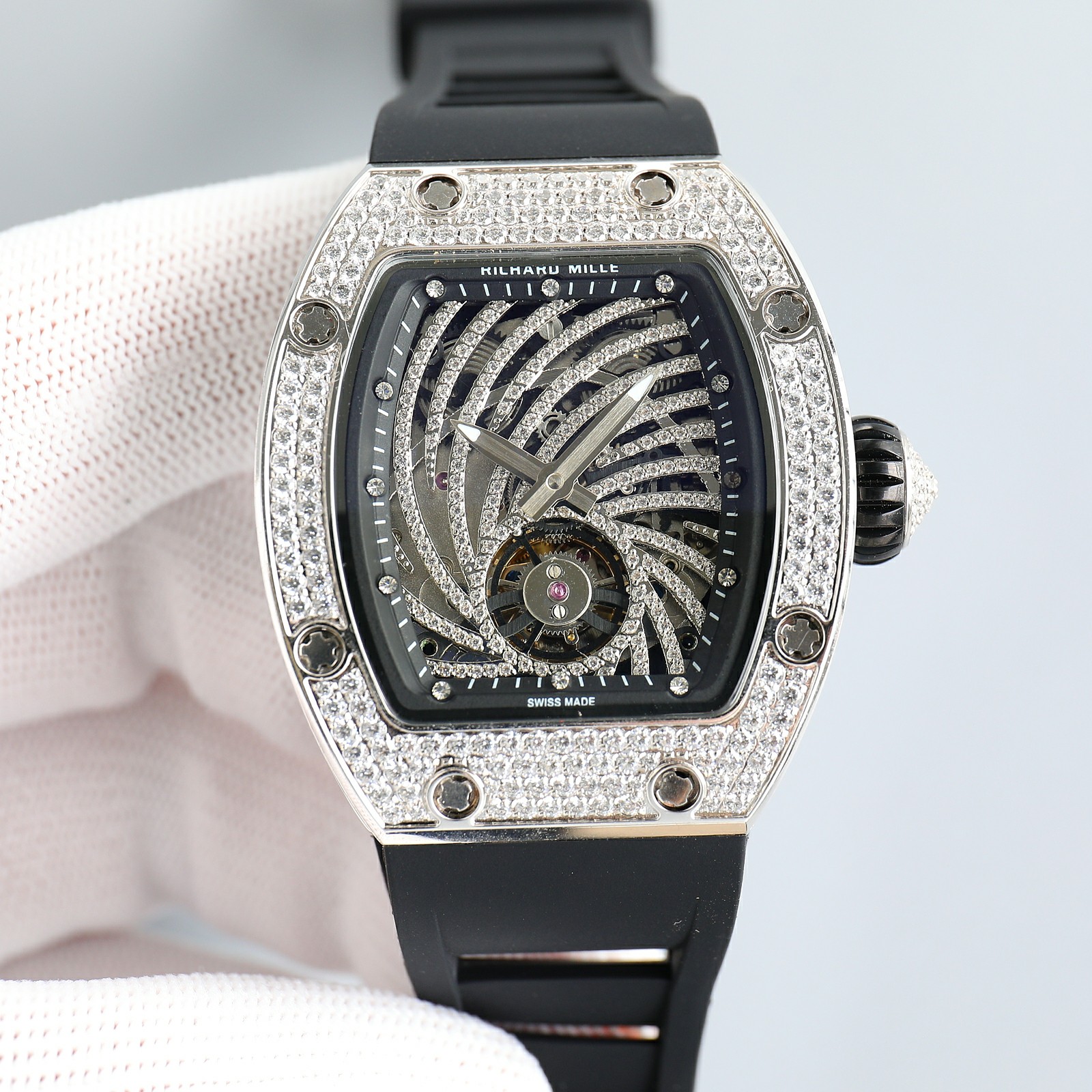 Richard Mille RM51-02Wømen’s Series: 43mm*36mm Automatic Mechanical Watch with Guacamole Strap - 图片 3